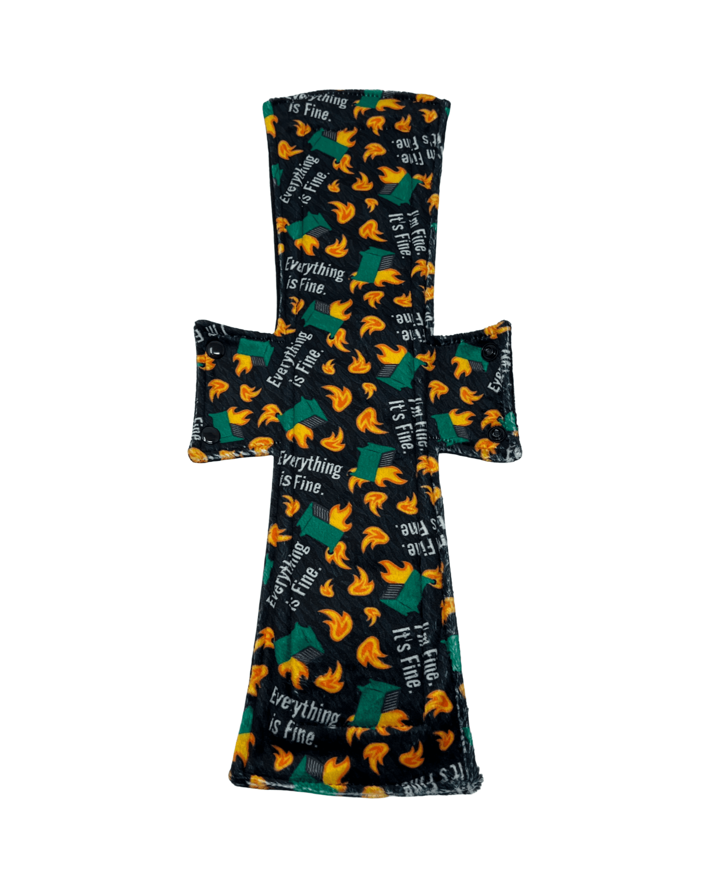 Dumpster Fire Minky Single Super Night/Postpartum Pad 16.5" - Tree Hugger Cloth Pads