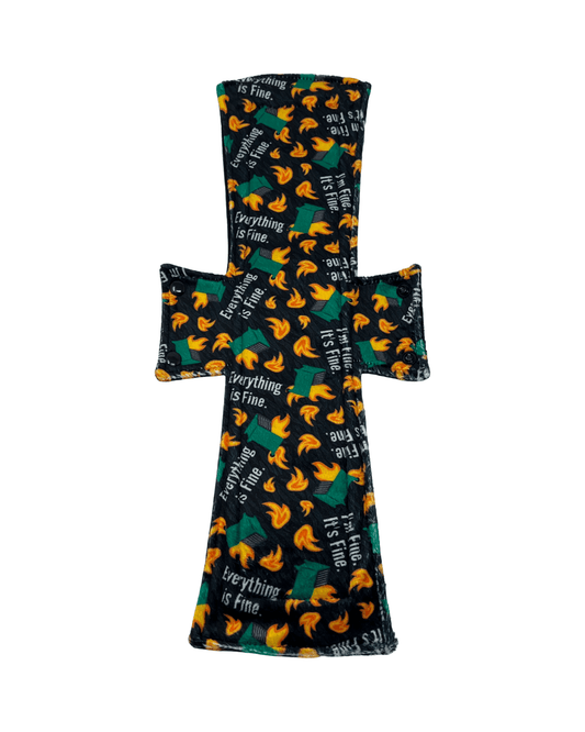 Dumpster Fire Minky Single Super Night/Postpartum Pad 16.5" - Tree Hugger Cloth Pads