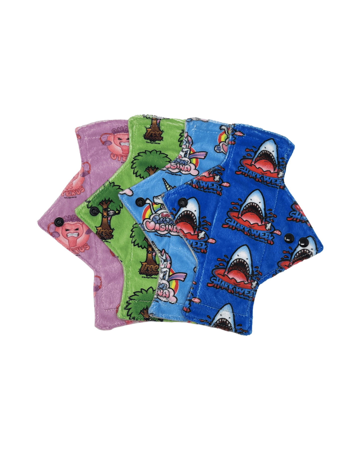 Exclusive Print Minky Light Flow Day Pad Set - Tree Hugger Cloth Pads