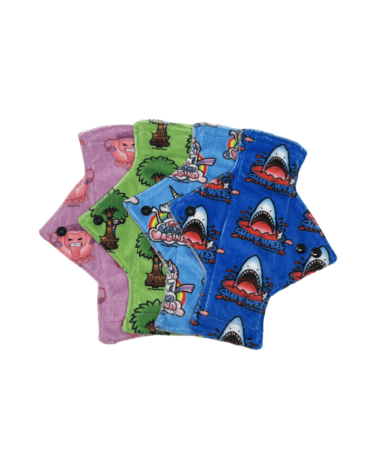 Exclusive Print Minky Light Flow Day Pad Set - Tree Hugger Cloth Pads
