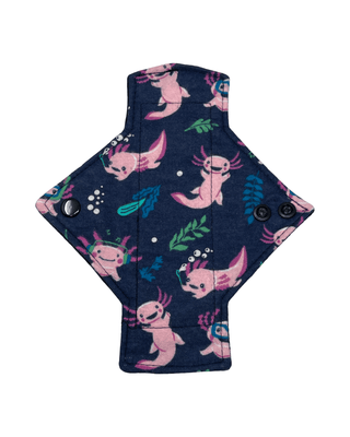 Flannel Axolotl Cotton Single Pantyliner - Tree Hugger Cloth Pads