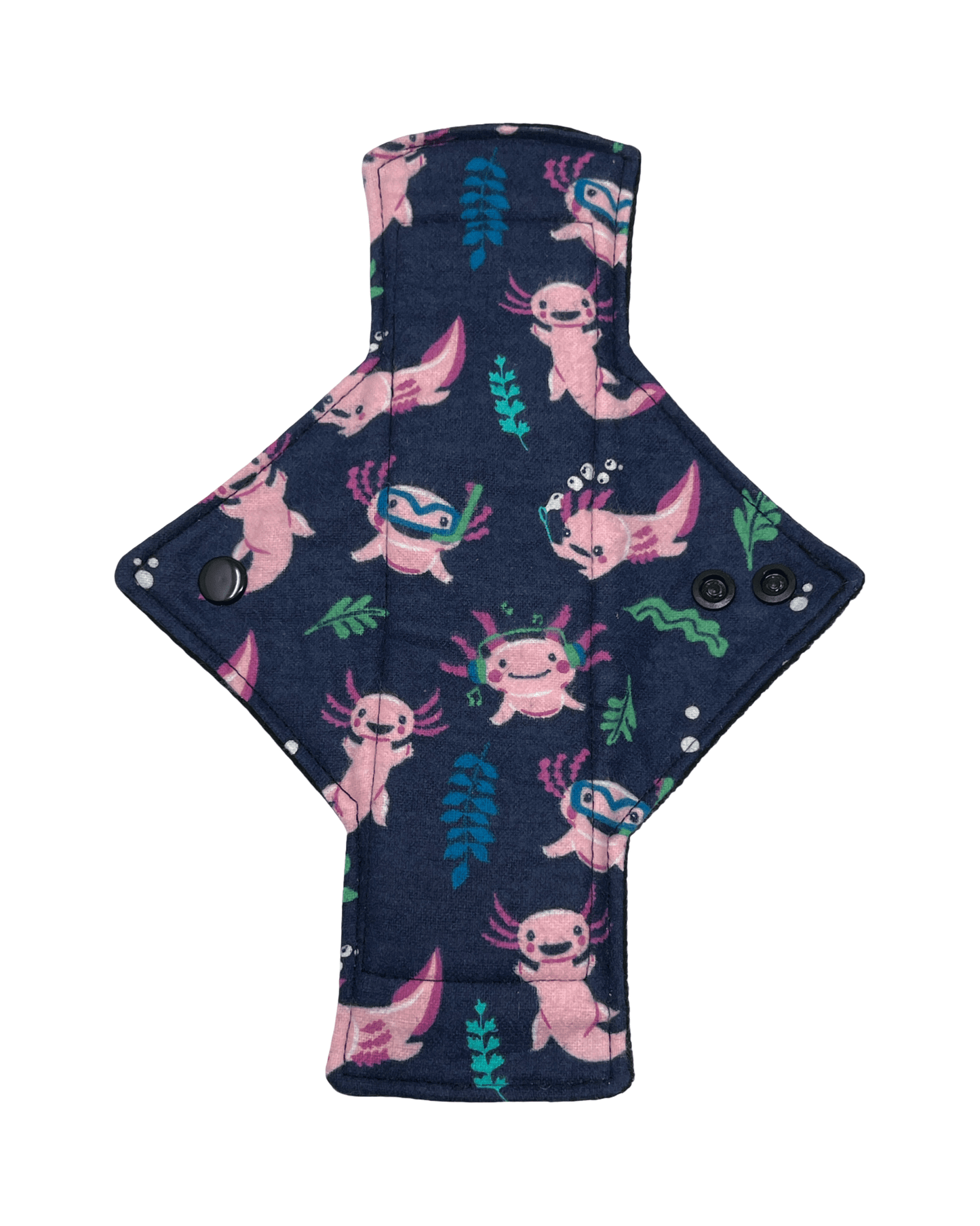 Flannel Axolotl Limited Edition Cotton Single Heavy Flow Day Pad - Tree Hugger Cloth Pads