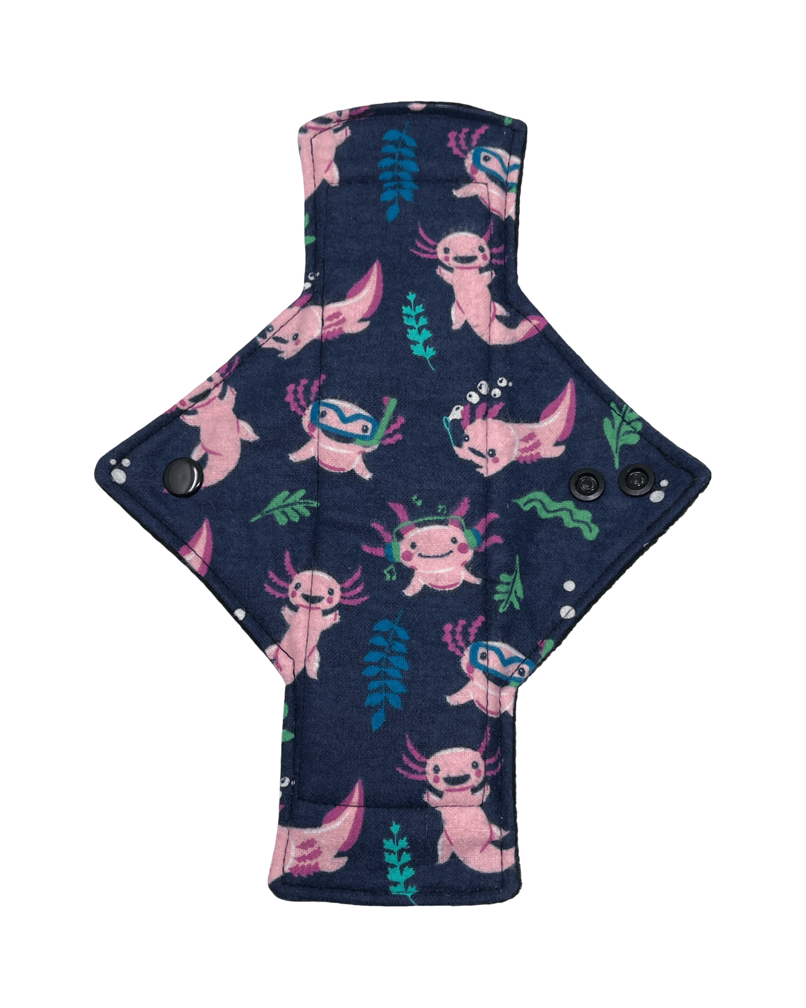 Flannel Axolotl Limited Edition Cotton Single Heavy Flow Day Pad - Tree Hugger Cloth Pads