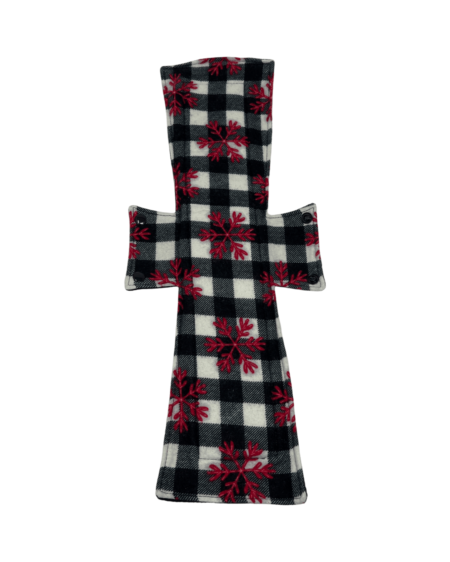 Flannel Black & White Plaid Single Super Night/Postpartum Pad 16.5" - Tree Hugger Cloth Pads