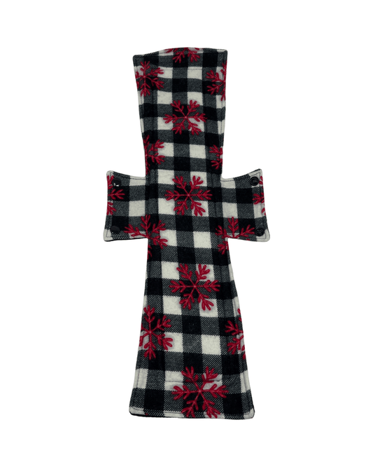 Flannel Black & White Plaid Single Super Night/Postpartum Pad 16.5" - Tree Hugger Cloth Pads