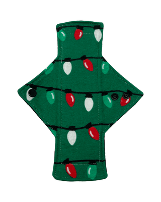 Flannel Red Snowflakes Limited Edition Cotton Single Light Flow Day Pad - Tree Hugger Cloth Pads