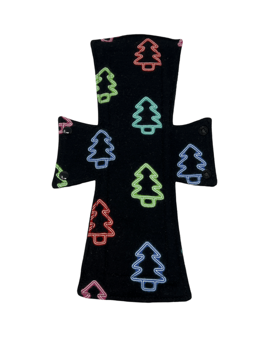 Flannel Neon Trees Limited Edition Cotton Single Night/Postpartum Pad - Tree Hugger Cloth Pads