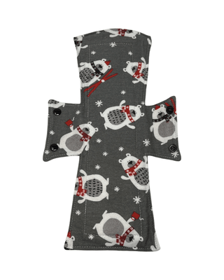 Flannel Polar Bear Limited Edition Cotton Single Night/Postpartum Pad - Tree Hugger Cloth Pads