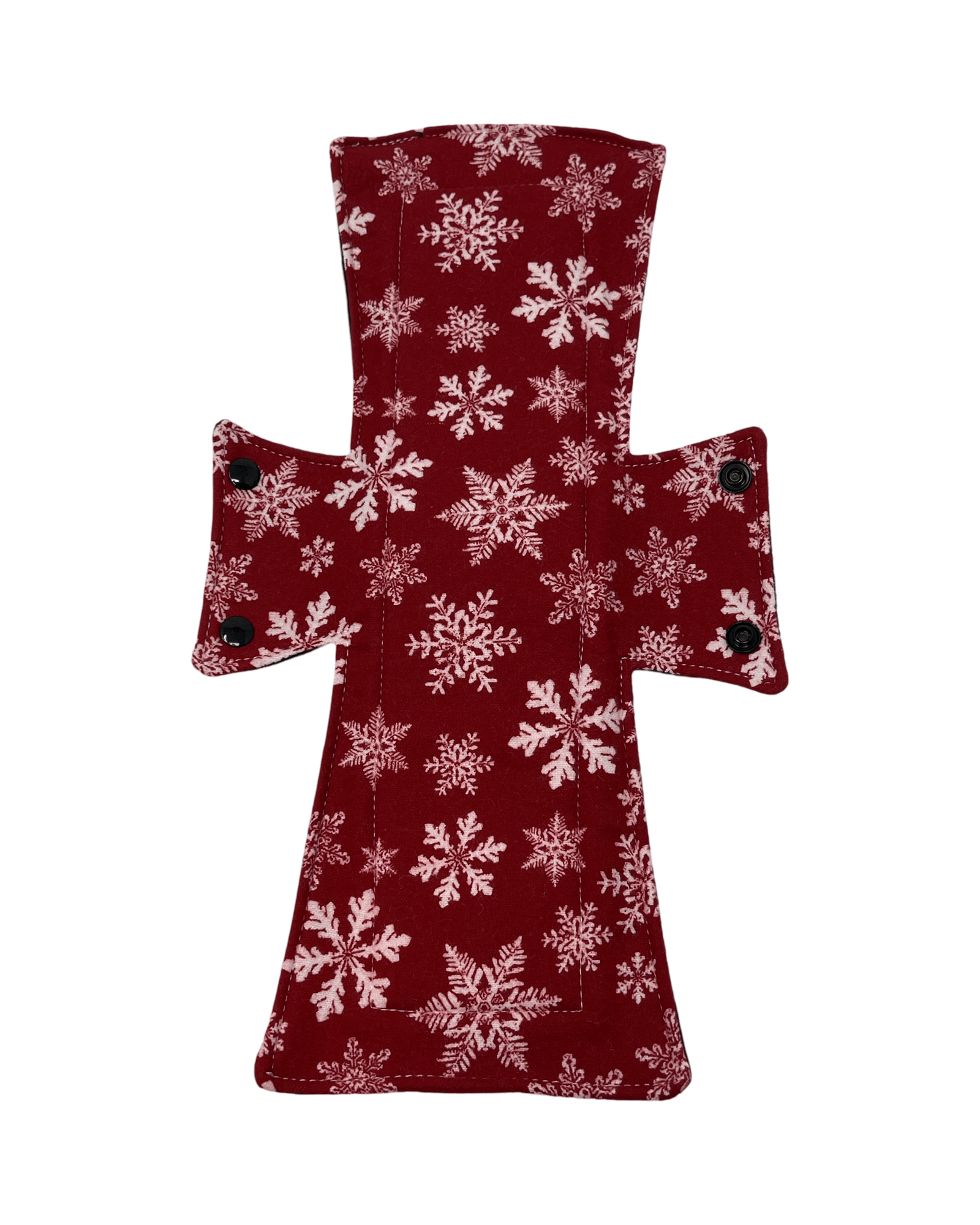 Flannel Red Snowflakes Limited Edition Cotton Single Night/Postpartum Pad - Tree Hugger Cloth Pads