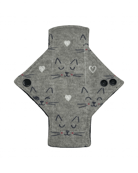Flannel Whiskers Cotton Single Pantyliner - Tree Hugger Cloth Pads