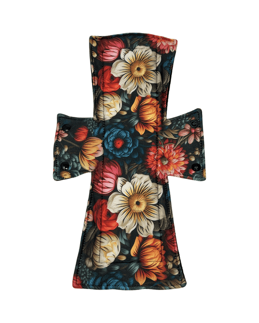 Flower Art Jersey Single Night Pad - Tree Hugger Cloth Pads
