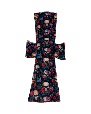 Goth Skull Roses Minky Single Super Night/Postpartum Pad 16.5" - Tree Hugger Cloth Pads
