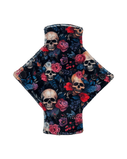 Goth Skulls Limited Edition Minky Single Pantyliner - Tree Hugger Cloth Pads