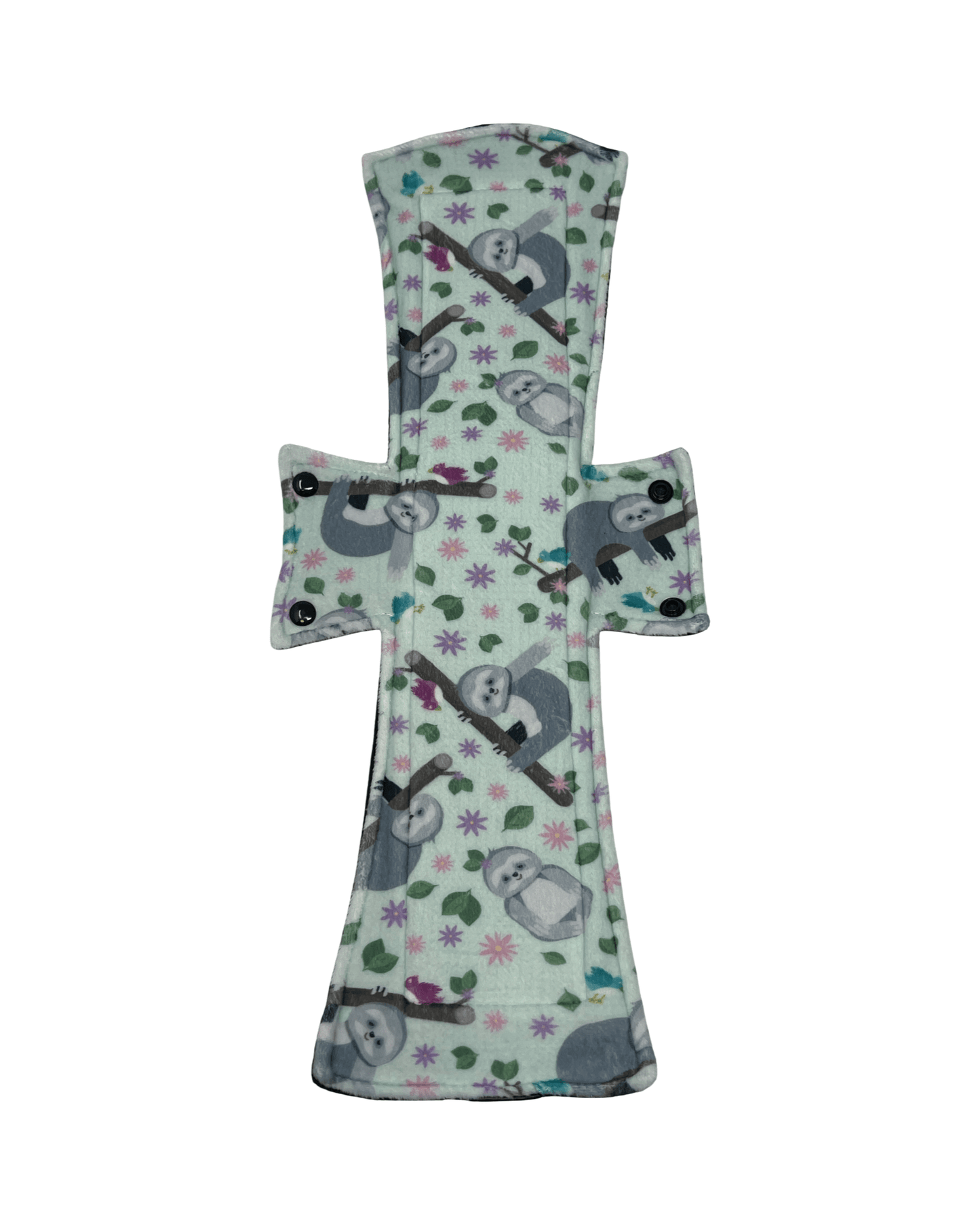 Happy Sloths Minky Single Super Night/Postpartum Pad 16.5" - Tree Hugger Cloth Pads