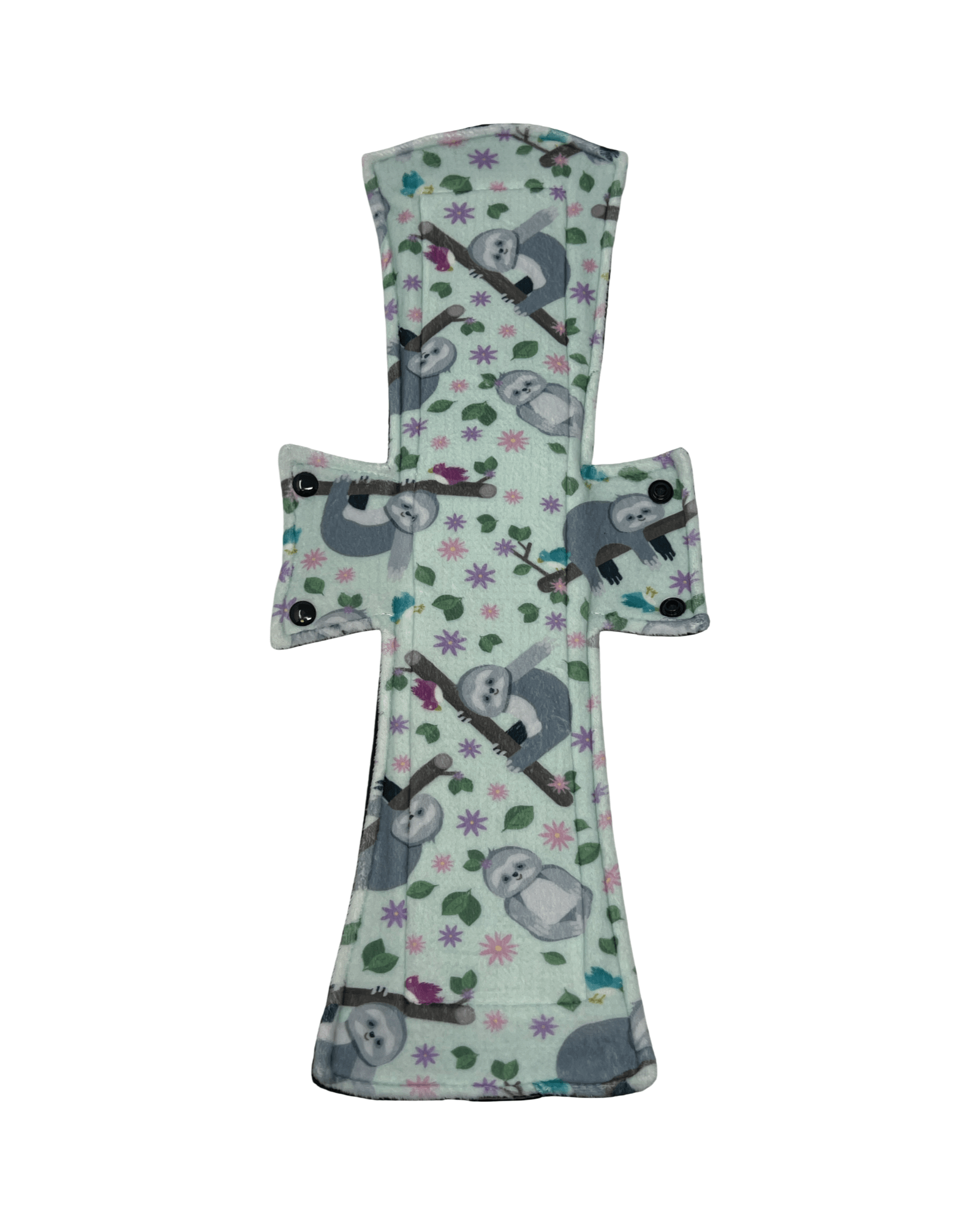 Happy Sloths Minky Single Super Night/Postpartum Pad 16.5" - Tree Hugger Cloth Pads