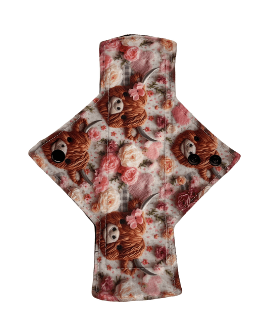 Highland Cow Jersey Limited Edition Single Light Flow Day Pad - Tree Hugger Cloth Pads