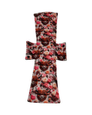 Highland Cow Minky Single Super Night/Postpartum Pad 16.5" - Tree Hugger Cloth Pads