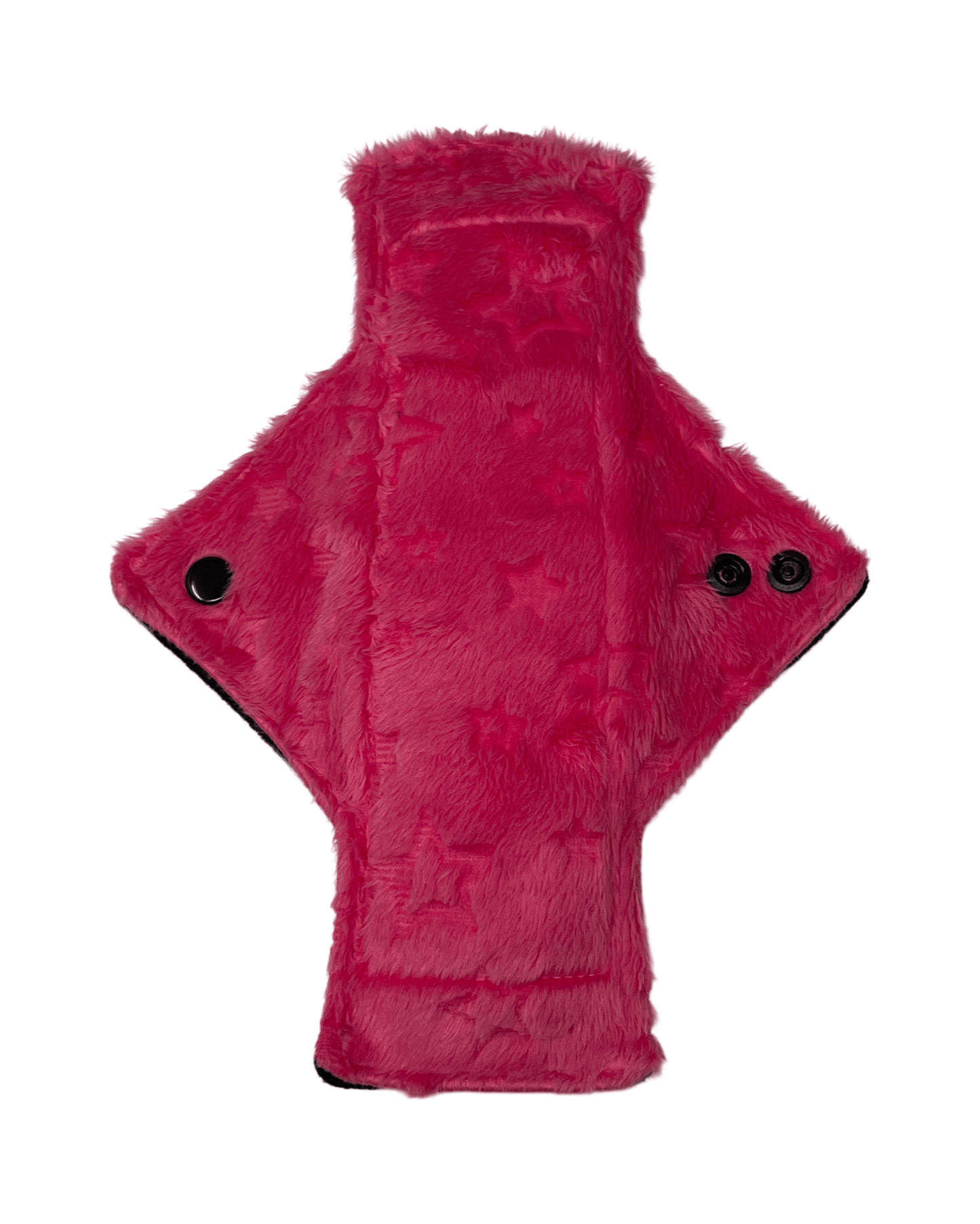 Hot Pink Fluffy Stars Minky Heavy Flow Day Pad - Tree Hugger Cloth Pads