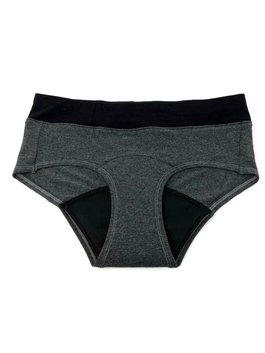 “Game Changer" Period Underwear - Mid-Rise -Charcoal/Black XXL & XXXL Only