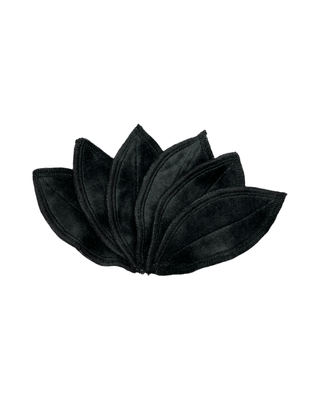Leaf Pad Boosters - Black Bamboo Velour - Tree Hugger Cloth Pads