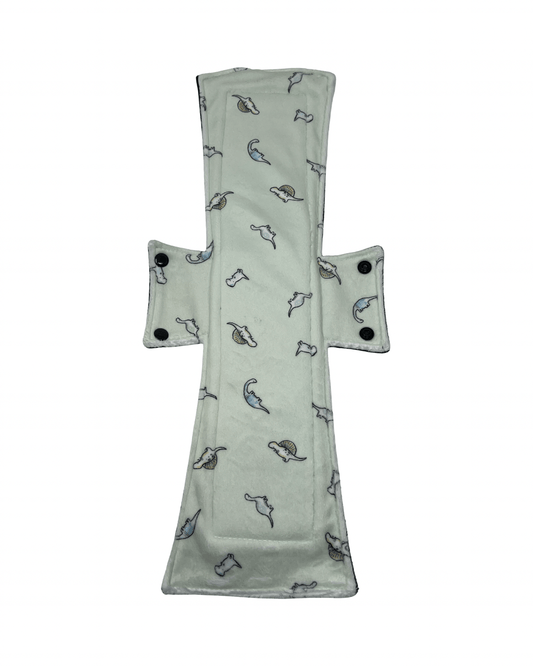 Little Dinos Minky Single Super Night/Postpartum Pad 16.5" - Tree Hugger Cloth Pads