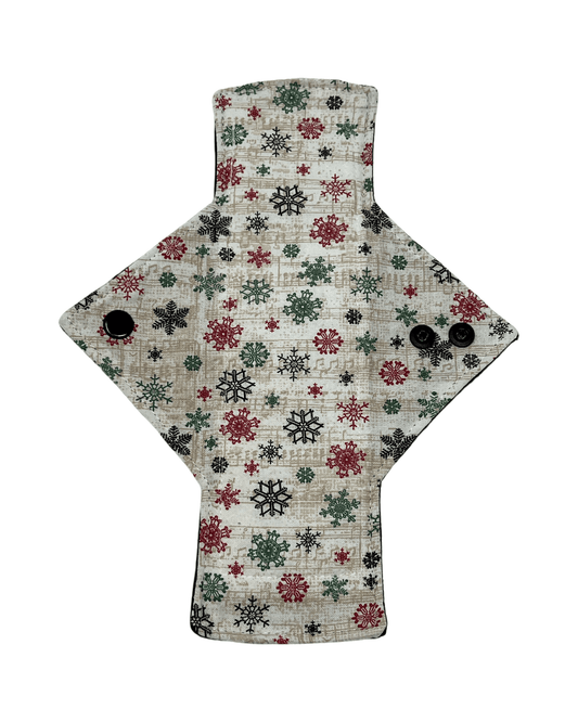 Musical Snowflakes Limited Edition Cotton Single Light Flow Day Pad - Tree Hugger Cloth Pads