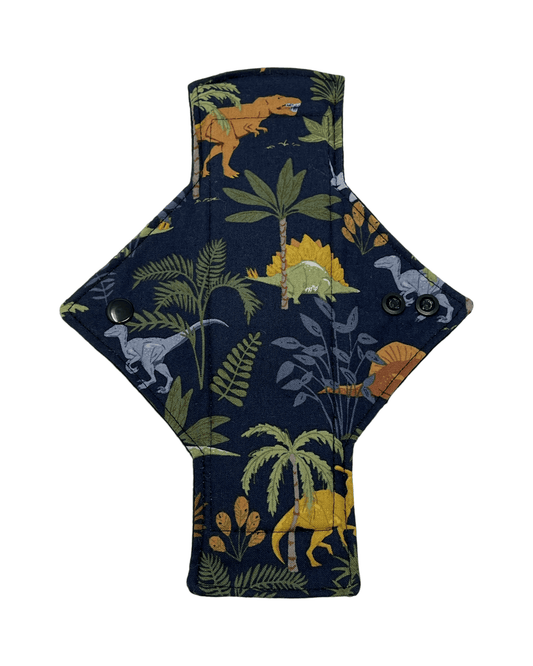 Navy Dinos Cotton Single Heavy Flow Day Pad - Tree Hugger Cloth Pads