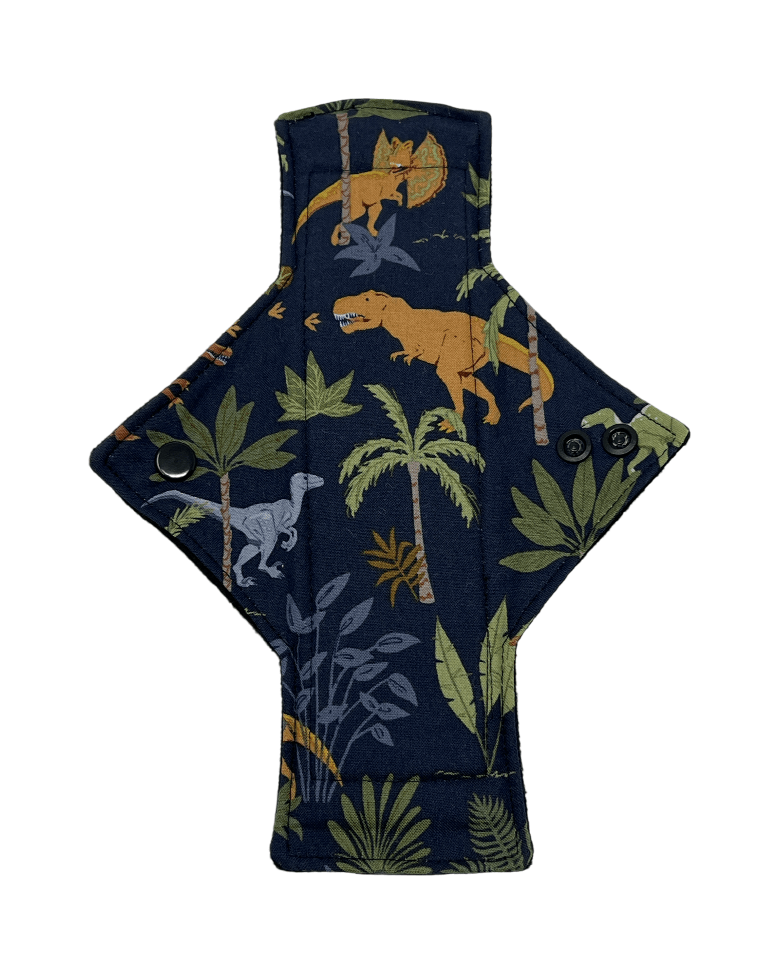 Navy Dinos Cotton Single Light Flow Day Pad - Tree Hugger Cloth Pads