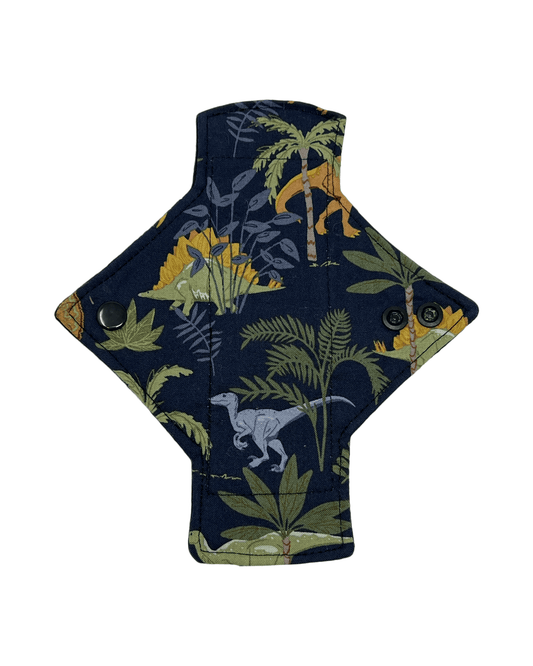 Navy Dinos Cotton Single Pantyliner - Tree Hugger Cloth Pads