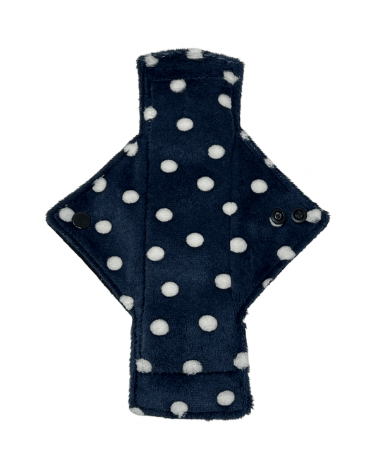 Navy Dot Minky Light Flow Day Pad - Tree Hugger Cloth Pads