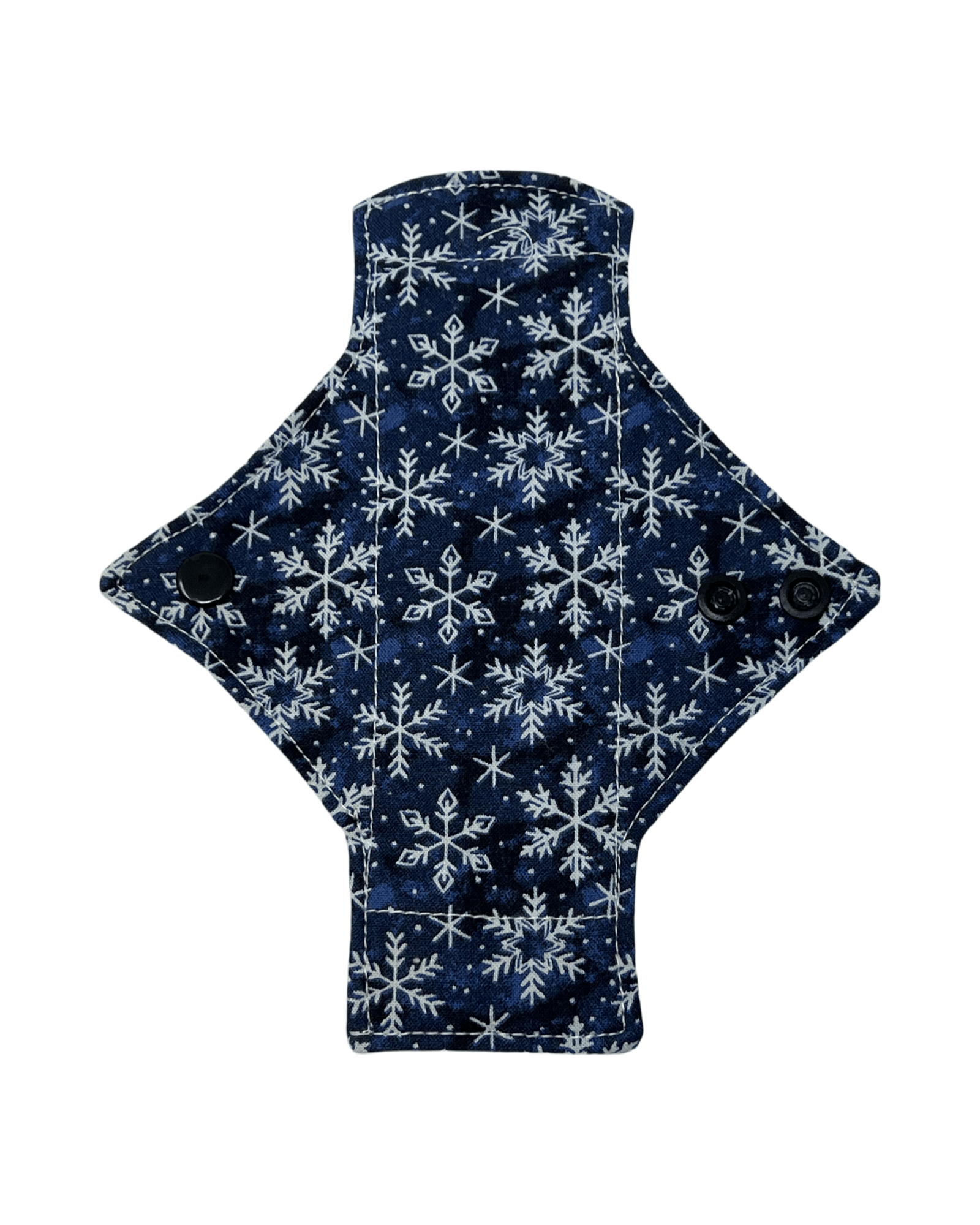 Navy Snowflakes Cotton Single Pantyliner - Tree Hugger Cloth Pads