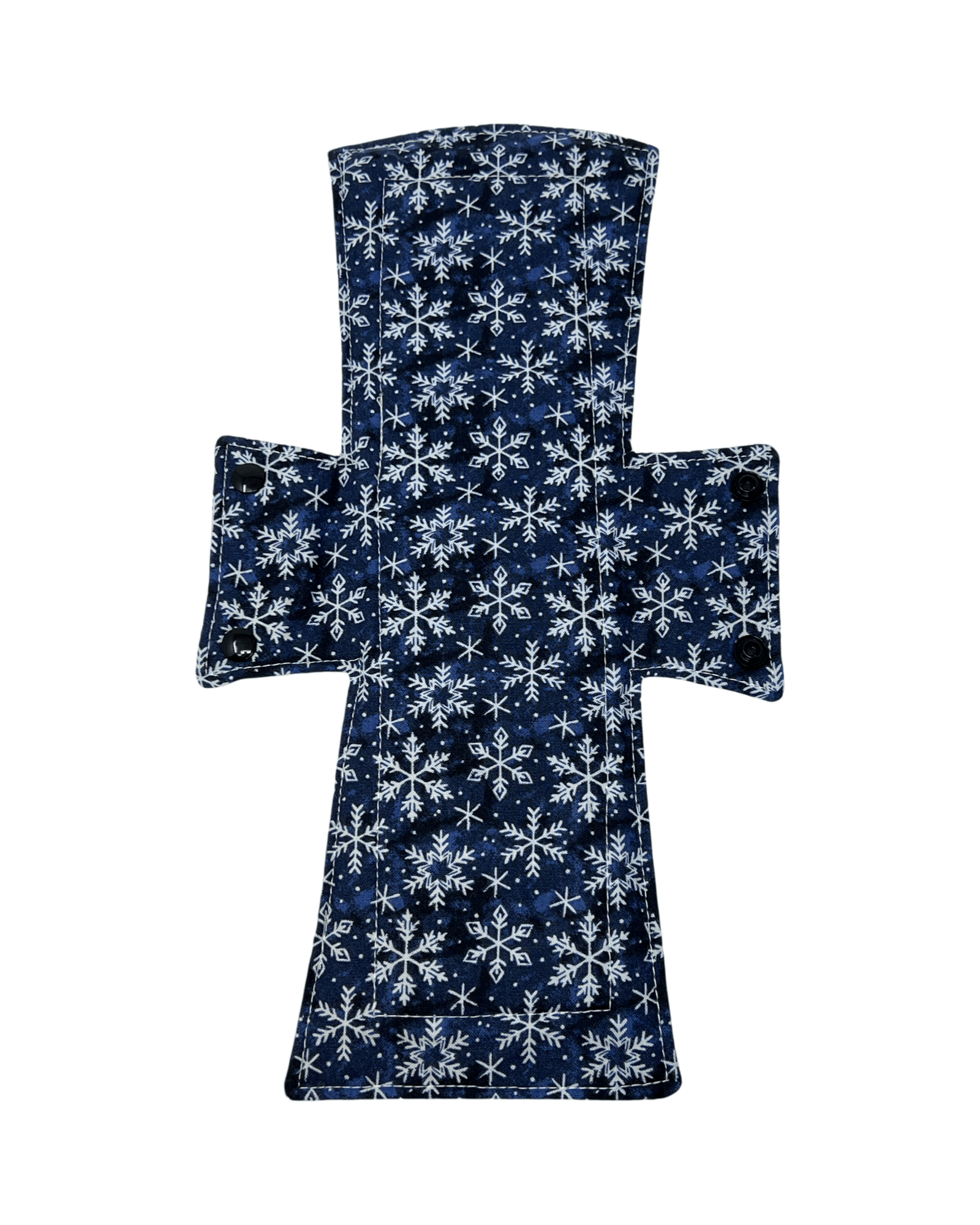 Navy Snowflakes Limited Edition Cotton Single Night/Postpartum Pad - Tree Hugger Cloth Pads