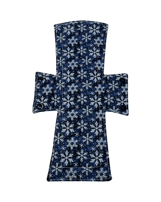 Navy Snowflakes Limited Edition Cotton Single Night/Postpartum Pad - Tree Hugger Cloth Pads
