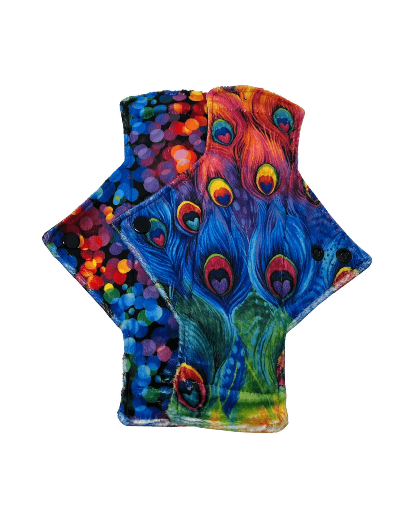 Peacock Minky Heavy Flow Day Pads - Tree Hugger Cloth Pads
