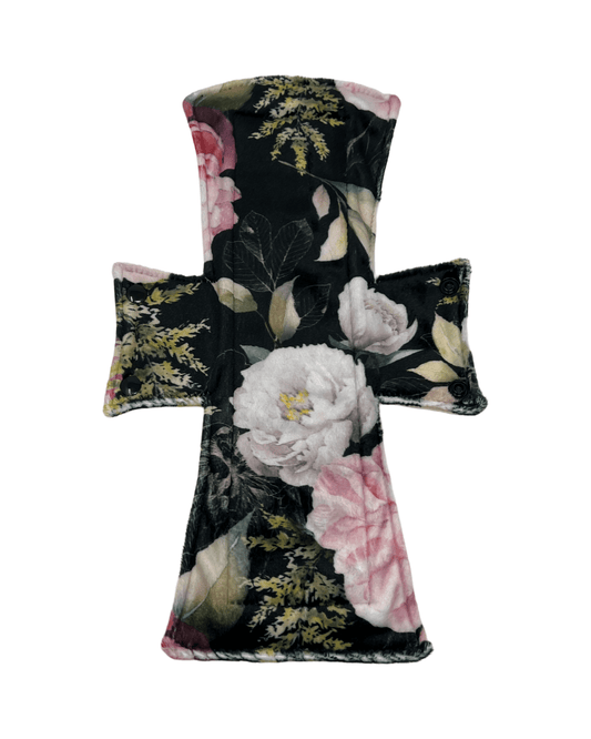 Peonies Minky Single Night/Postpartum Pad - Tree Hugger Cloth Pads