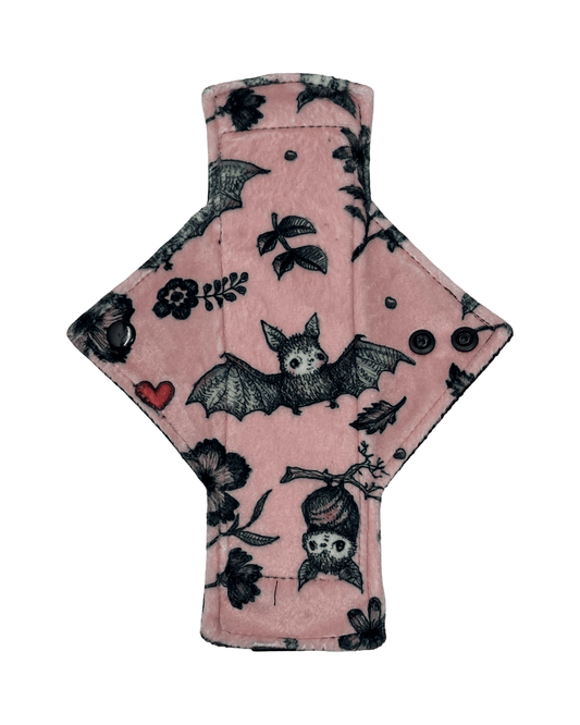 Pink Bats Limited Edition Minky Single Light Flow Day Pad - Tree Hugger Cloth Pads