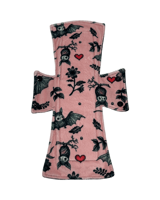 Pink Bats Limited Edition Minky Single Night/Postpartum Pad - Tree Hugger Cloth Pads