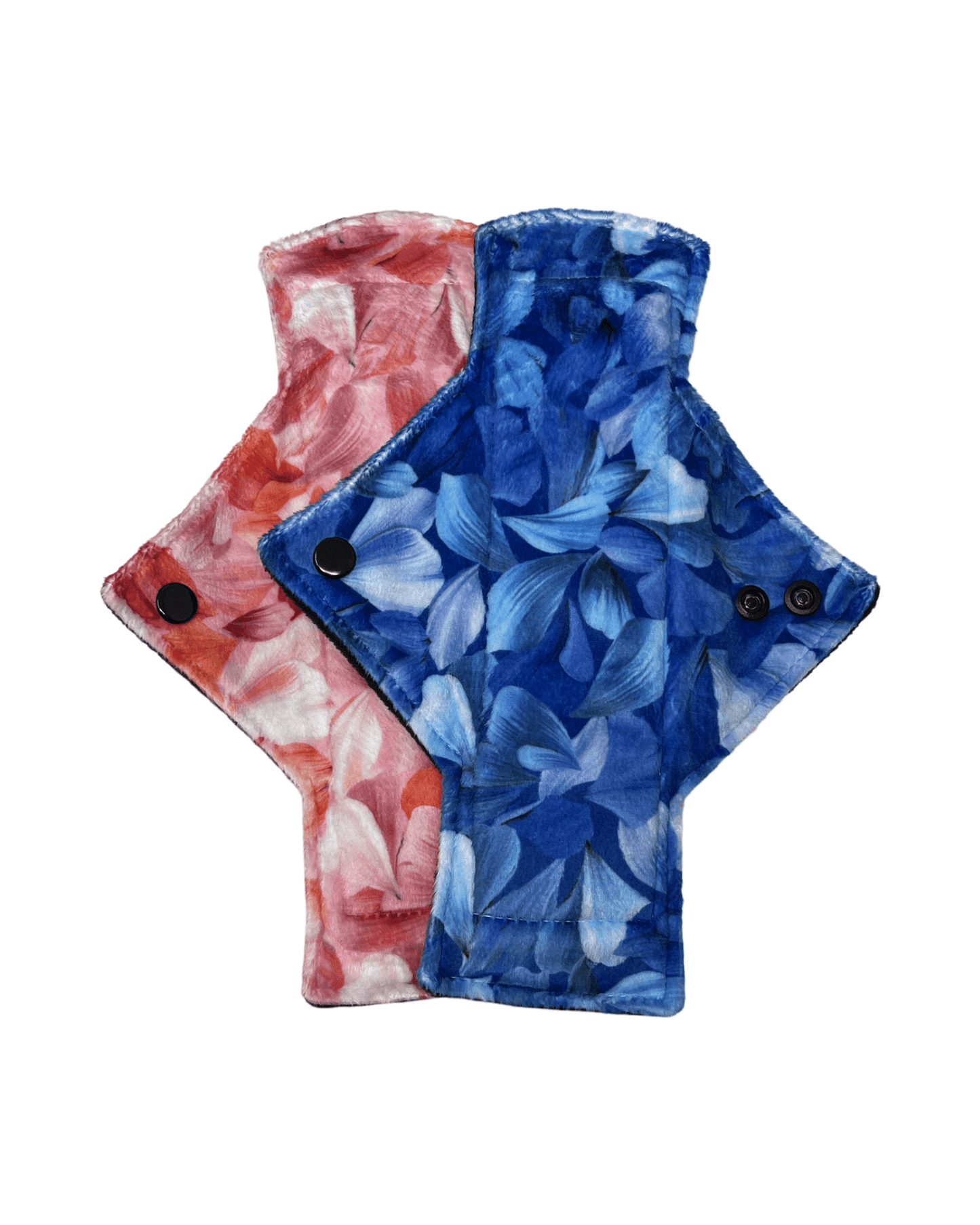 Pink & Blue Petals Minky Light Flow Day Pad Set - Tree Hugger Cloth Pads