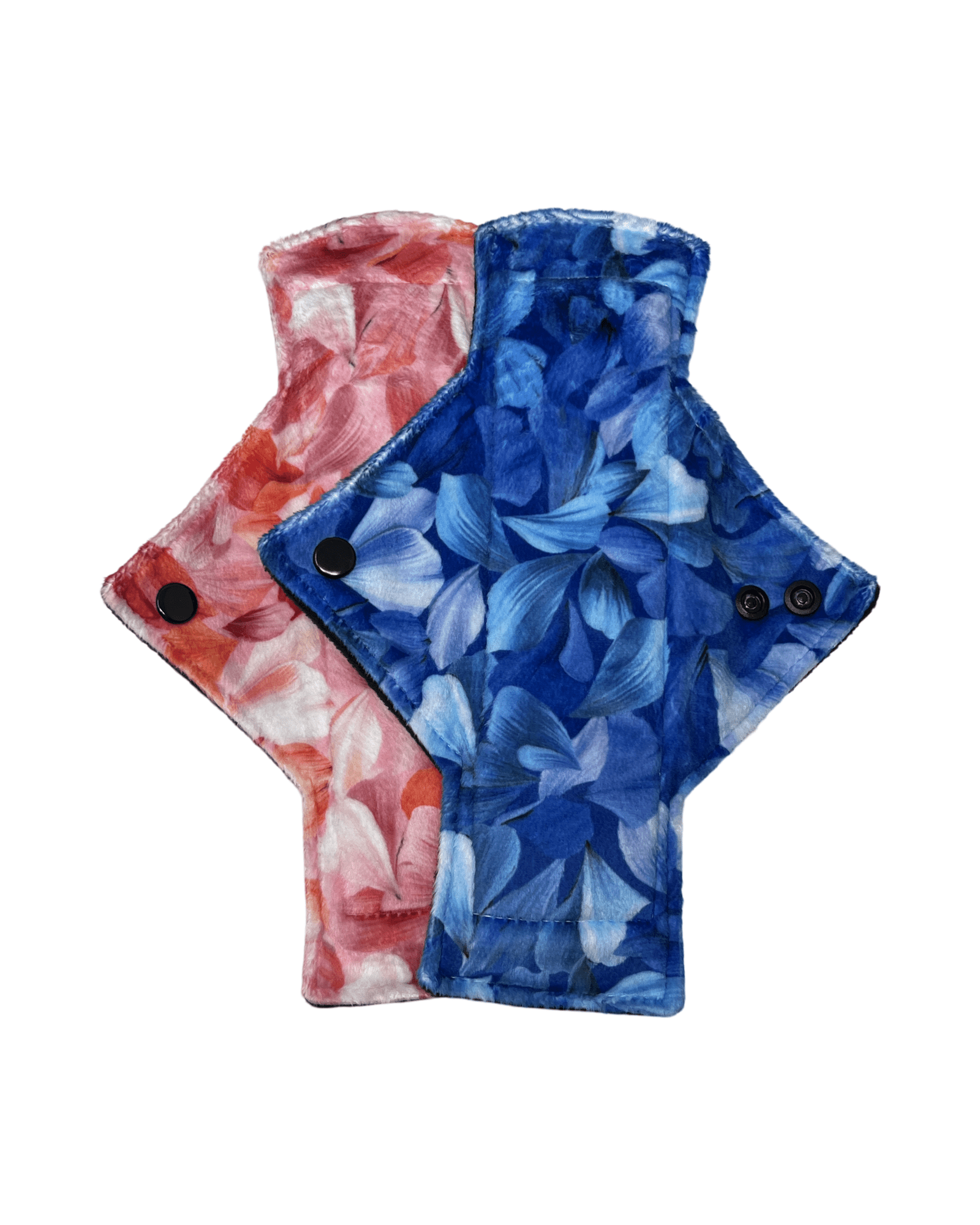 Pink & Blue Petals Minky Light Flow Day Pad Set - Tree Hugger Cloth Pads