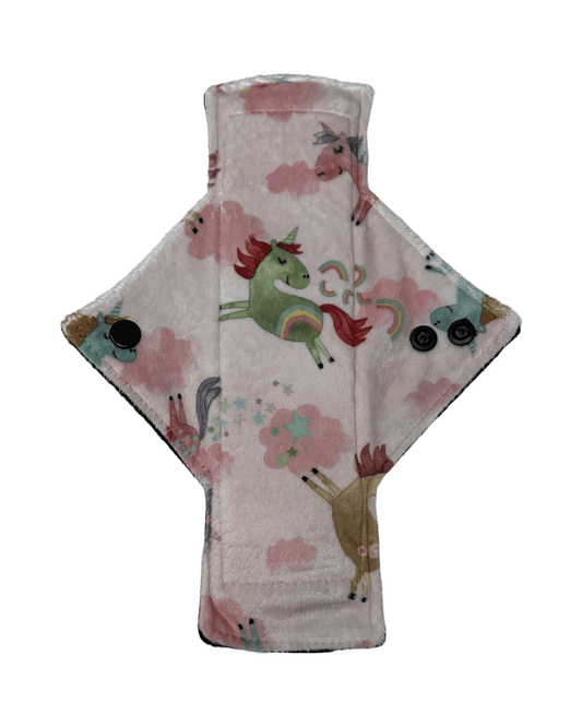 Pink Unicorn Minky Light Flow Day Pad - Tree Hugger Cloth Pads