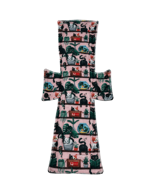 Plant Cats Minky Single Super Night/Postpartum Pad 16.5" - Tree Hugger Cloth Pads