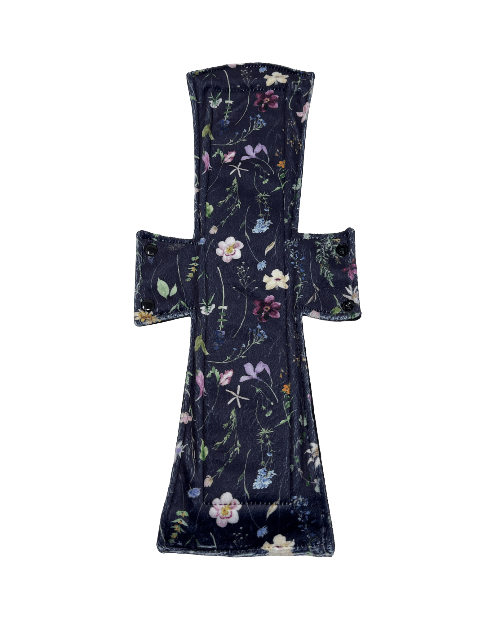 Plum Wildflowers Minky Single Super Night/Postpartum Pad 16.5" - Tree Hugger Cloth Pads