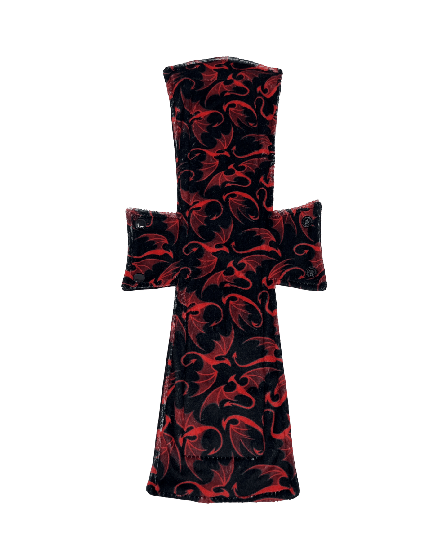 Red Dragon Minky Single Super Night/Postpartum Pad 16.5" - Tree Hugger Cloth Pads