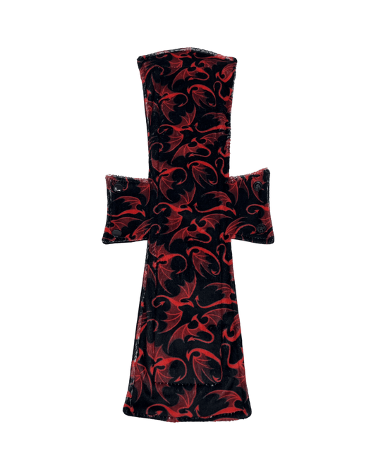 Red Dragon Minky Single Super Night/Postpartum Pad 16.5" - Tree Hugger Cloth Pads