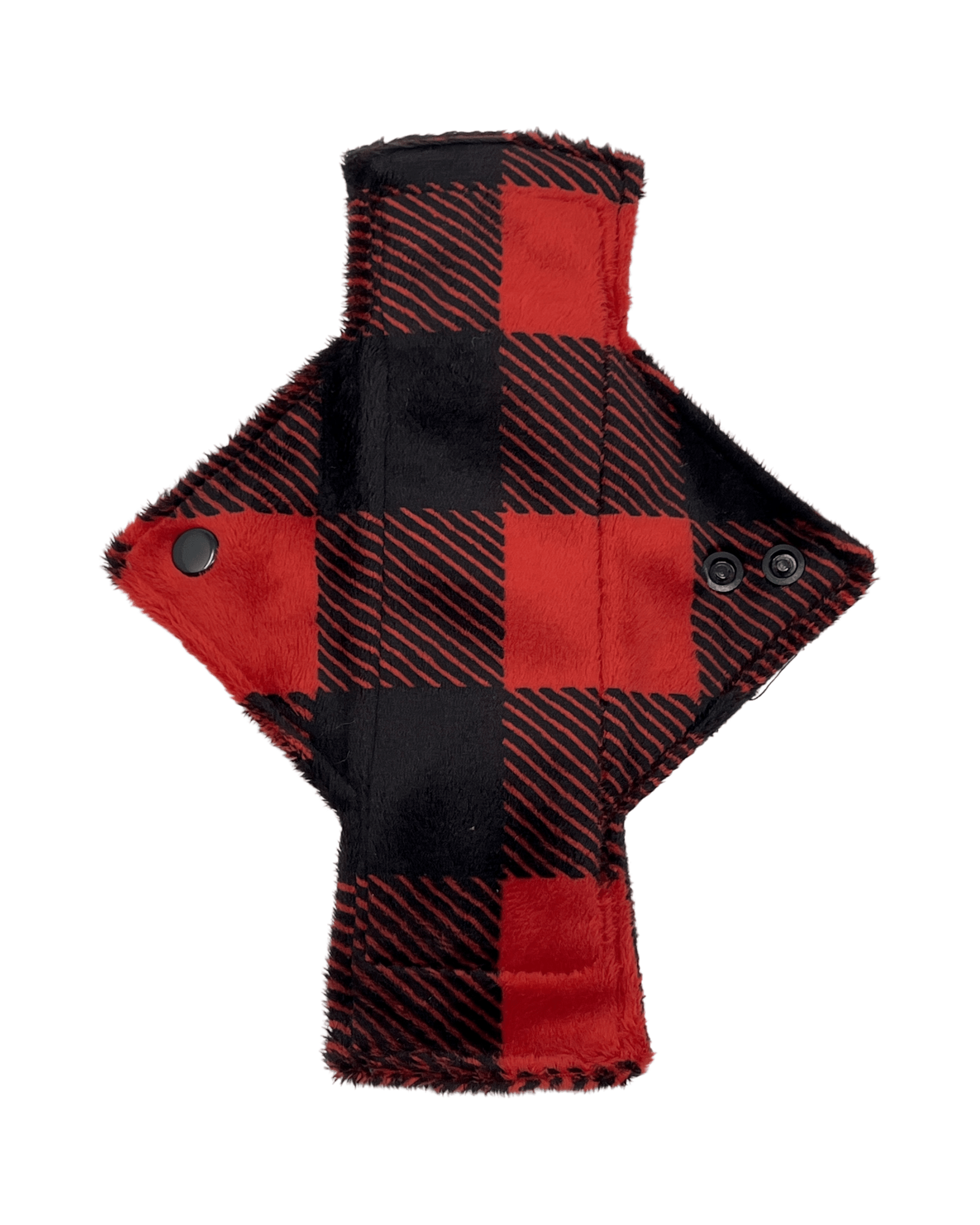 Red Plaid Minky Light Flow Day Pad - Tree Hugger Cloth Pads