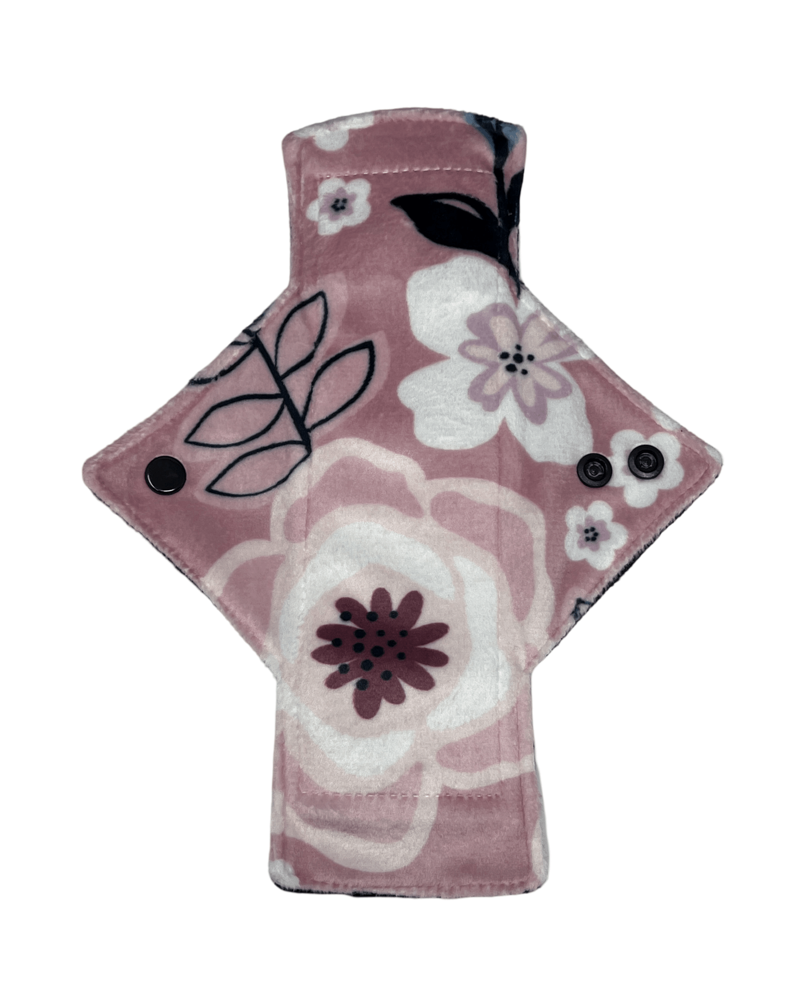 Rose Pink Floral Minky Light Flow Day Pad - Tree Hugger Cloth Pads