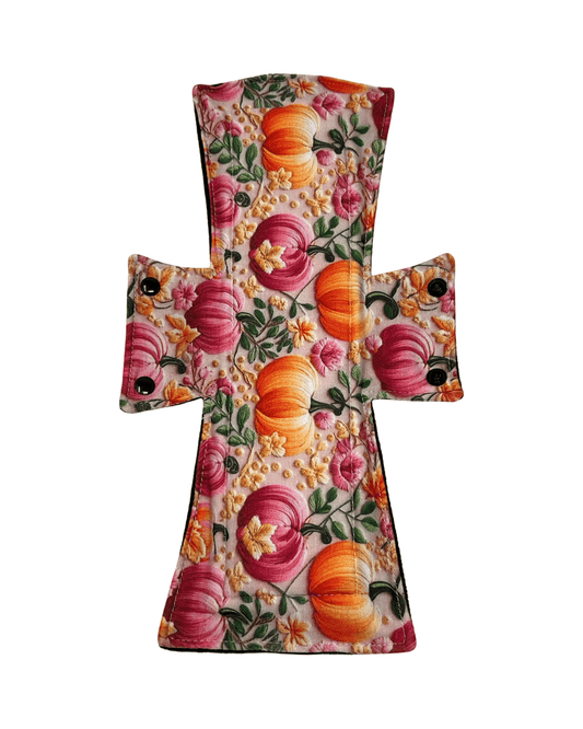 Stitched Pumpkin Jersey Single Night Pad - Tree Hugger Cloth Pads