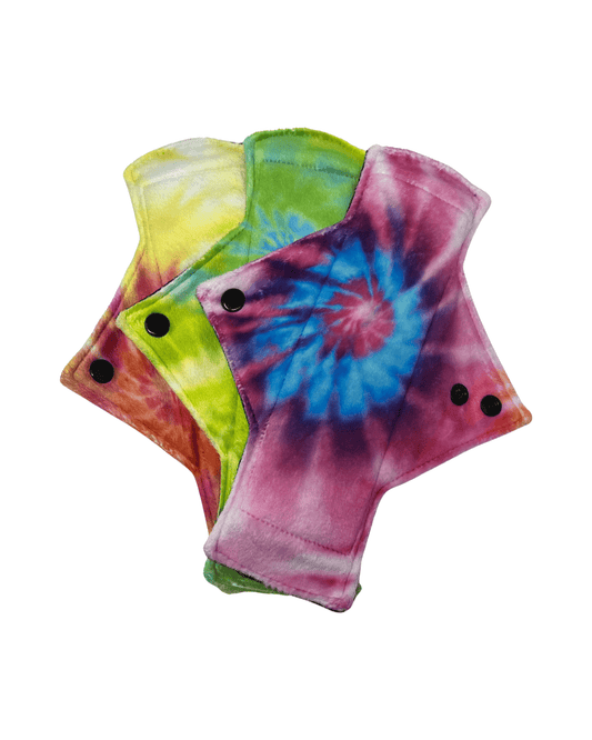 Tie Dye Minky Light Flow Day Pads - Tree Hugger Cloth Pads