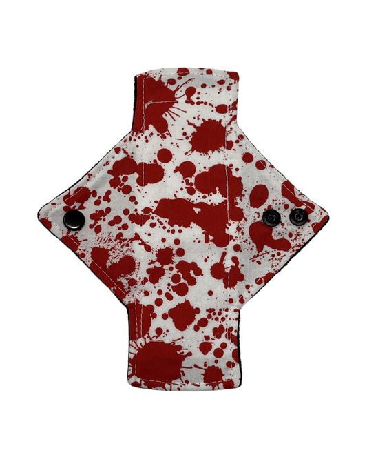 White Blood Spatter Cotton Single Pantyliner - Tree Hugger Cloth Pads