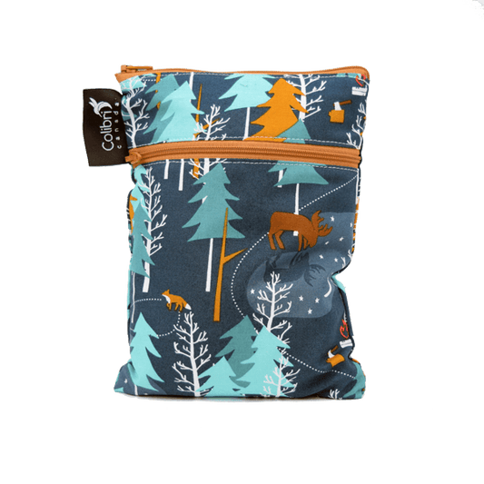 Colibri Camp Out Dual Pocket Purse Sized Wet Bag - Tree Hugger Cloth Pads